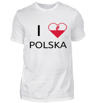 I Love Polska Husaren Flügel im Herzen
