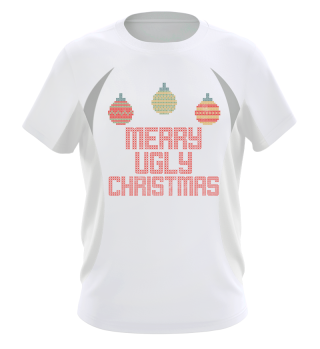 Merry Ugly Christmas! - Ugly Christmas Sweater - Christbaumkugeln - Strickmuster - Schneeflocken - Geschenk - Gift Idea - Santa Claus