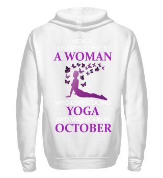 October Woman loving Yoga