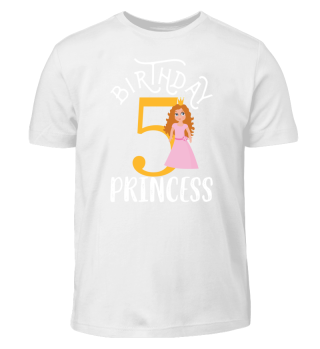 Birthday Girl 5 Princess T-Shirt