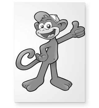 Cooler Affe mit Capy für Kinder