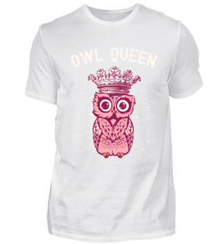 Owl Queen Eule Königin Pink Geschenk