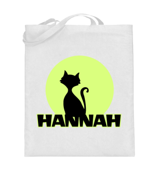 Hannah Vorname Katzenmotiv Beutel Tasche
