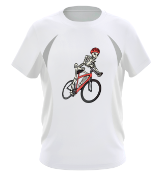 Funny Skeleton Cyclist riding a Bicycle