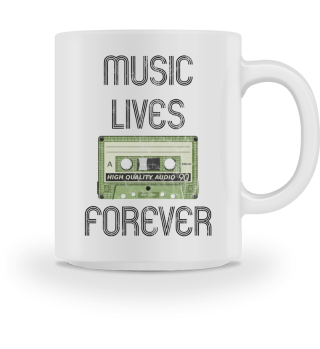 Music Lives Forever Vintage Retro Gift