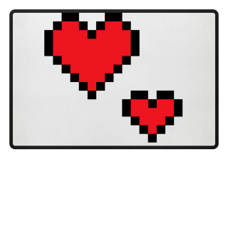 Pixelated Illustrations Hearts gift idea