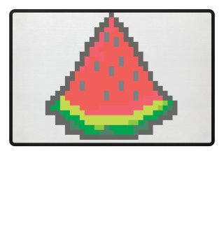 Pixelated Water Melon Piece - Gift Idea