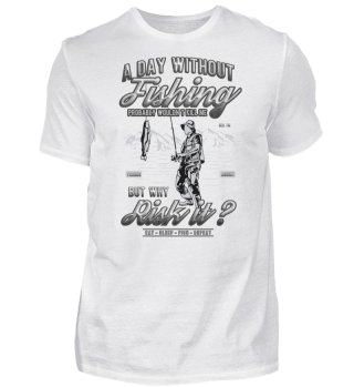 A Day without Fishing Silver Design