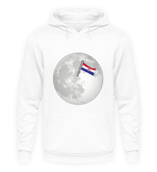 Mond mit Flagge aus Kroatien, TOP Idee