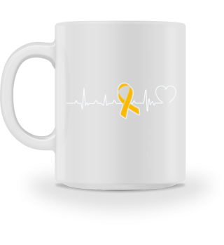 Heartbeat Gold Ribbon Childhood Cancer
