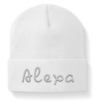 Alexa Geschenk - Mütze mit süßer Stickerei