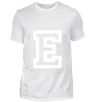 Buchstabe E Shirt. Geschenk