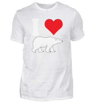 I Love Polar Bears Animal Lover T-Shirt