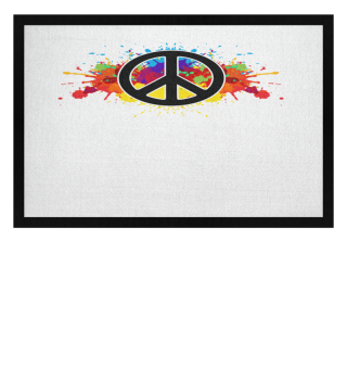 Hilarious Paint Peace Hipsters Sign Illustration Gags Humorous Splattered Paints Graphic Colorful Funny
