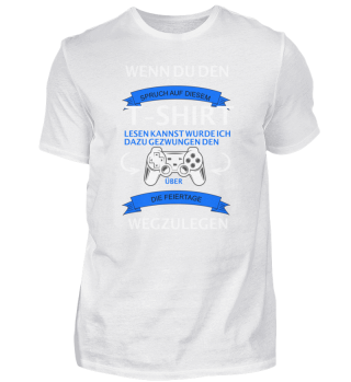 Gamer Zocker - Lustiges Gaming Spruch T-Shirt