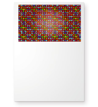 Herzen Geometrie Muster Kunst Geschenk Mosaik