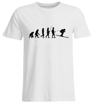 Evolution zum Skifahren - Tshirt