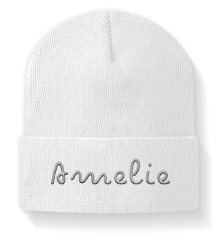 Amelie Geschenk - Mütze mit süßer Stickerei