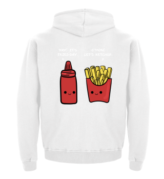  Food Cartoon Pun Fries Ketchup Friends