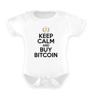Crypto Fan T-Shirt KEEP CALM AND BUY BITCOIN BTC GOLD