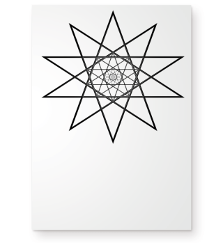Star Geometry Present Art Design Chrome