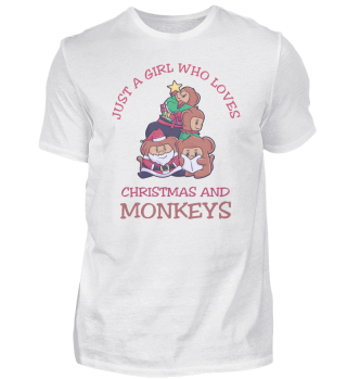 Just A Girl Who Loves Monkeys Christmas