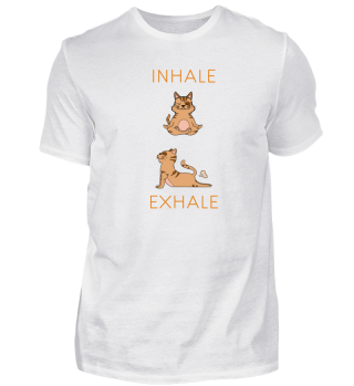 Yoga Inhale Exhale Katze 