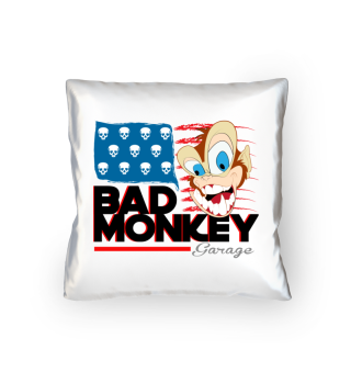 Bad Monkey USA Flagge lustig Totenkopf