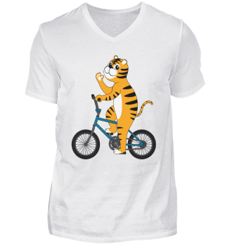 Radfahrender Tiger