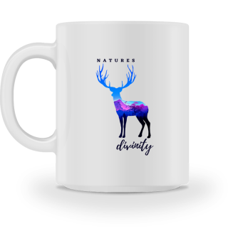 Aesthetic Stag with Mountain Design