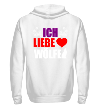 Wolf T-Shirt ich liebe Wölfe