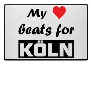 My heart beats for KÖLN - Fußmatte