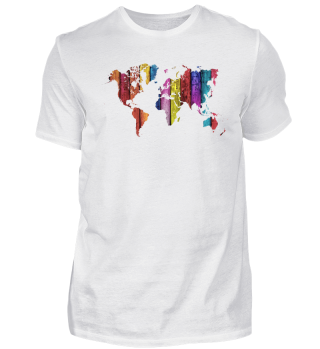 T-shirt Weltkarte Geschenk Idee