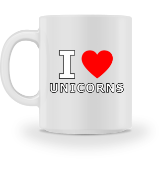I love Unicorns Einhorn Herz