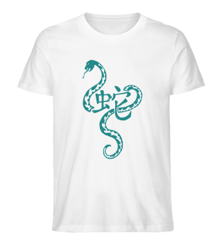 Wicked Serpent Chinese Snake Design in Cool Teal | Hanzi Symbol