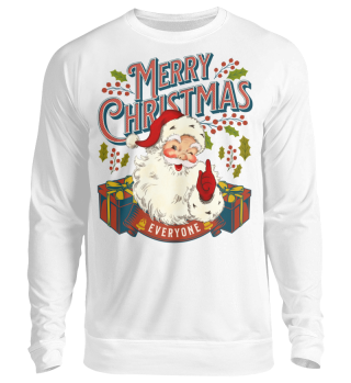 Retro Santa Christmas Shirt, vintage santa merry christmas everyone, 