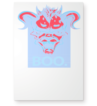 BOO. Modern Art Design angry Monster
