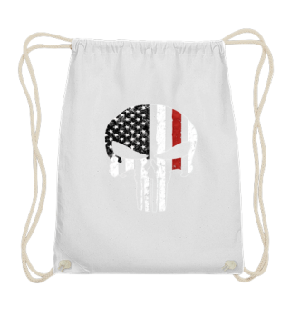 4th of July T Shirt Skull USA Flag Gifts