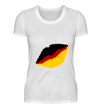 Deutschlandfarben Kussmund T-Shirt