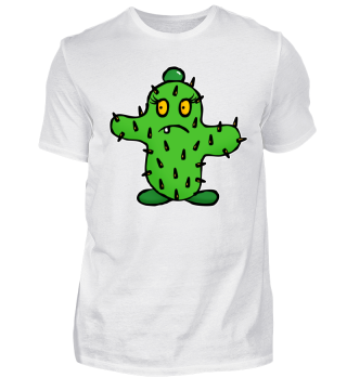 Comic Halloween Kaktus Monster