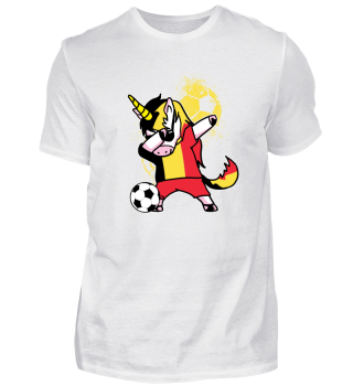 Belgium Dabbing Soccer Unicorn Dab