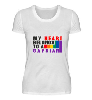 Gay Pride Gaysian My Heart Belongs LGBT