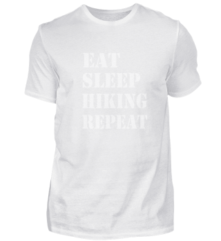 Eat Sleep Hiking Repeat - Herren T-Shirt
