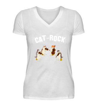 CAT ROCK! Comic Katzen Fun Motiv Shirt!