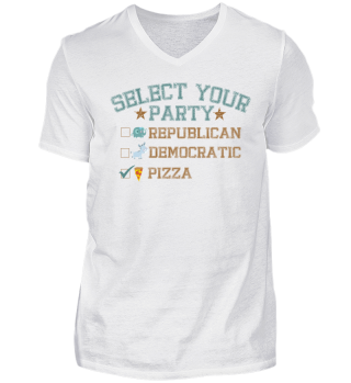 Select your party and pizza