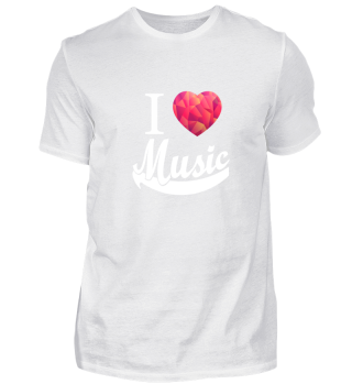 I Love Music Shirt mit Herz