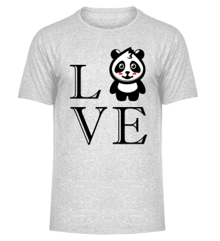 Love Panda Silhouette Tiere