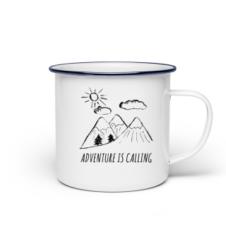 adventure is calling - emaille tasse