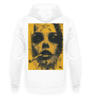 yellow woman - Skull, Skelett, Totenkopf Backprint