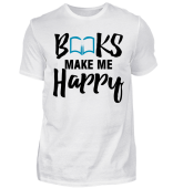 Books Make Me Happy - White - ENG
